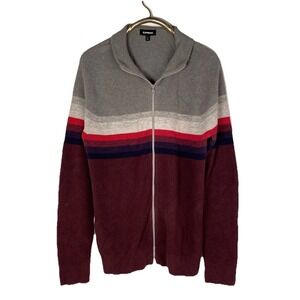 Express ribbed mock neck sweater Full Zip‎